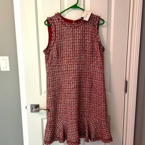 NWT Jade by Melody Tam Frayed Edge Pink Dress, Size Medium